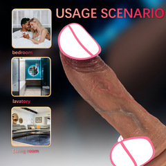 Foreign trade Amazon three-layer silicone green vein simulation super thick realistic dildo female masturbation device manufacturer wholesale