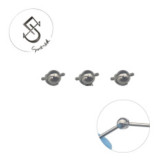 SMTNEK ASTM F-136 Implantable Grade Titanium Alloy Double-Ended Implant Abutment Connector Ball