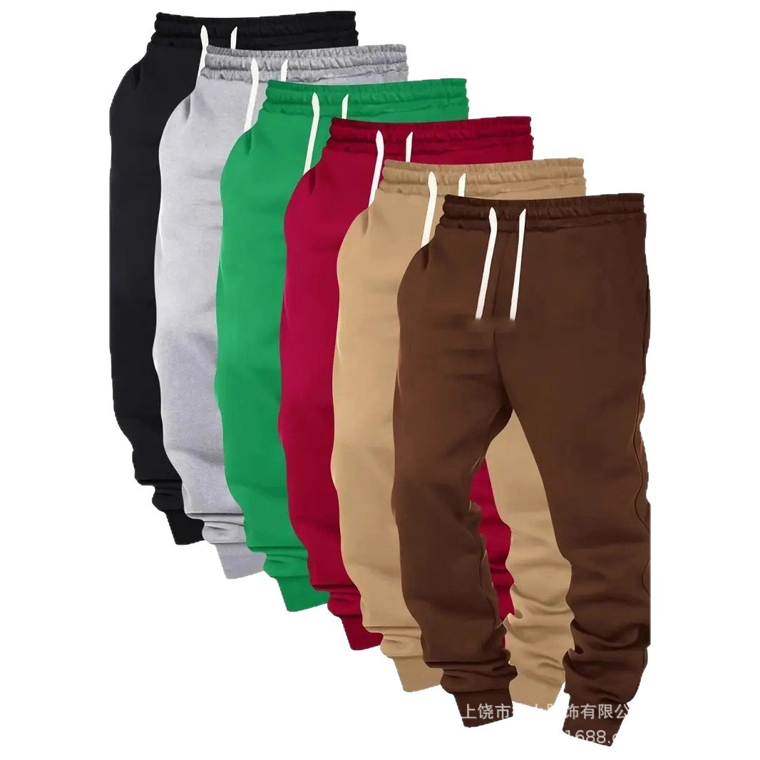 Pantalones Deportivos 2D de Color Liso para Hombre de Poliéster, Ligeramente Elásticos, para Deportes Urbanos