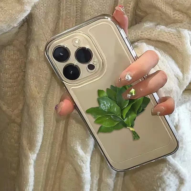 Celebrity Style Grapefruit Leaf Compatible With IPhone 16 Max Xiaomi 15 Pro Huawei P70 Phone Case_voghion.com