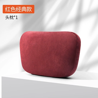 X/MVision seat headrest neck Headrest - solid-color-suede-flame-red-headrest-single
