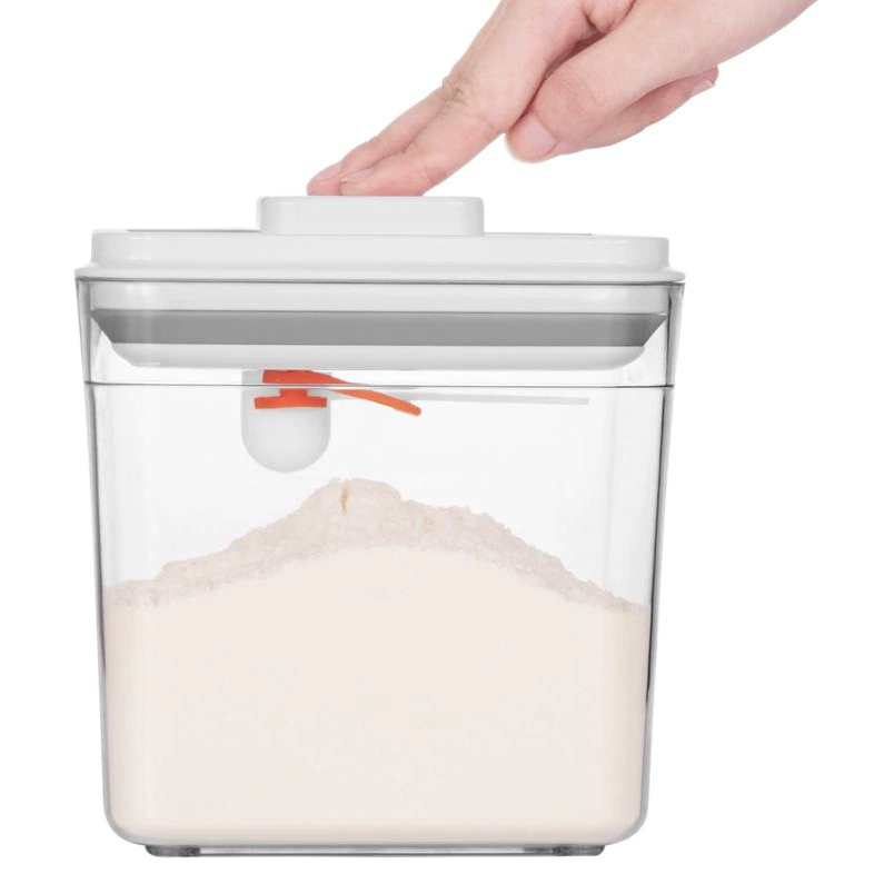 Квадратная коробка для хранения пищевых продуктов Пищевая герметичная банка пластиковая зерновая специя с крышкой большая емкость для хранения