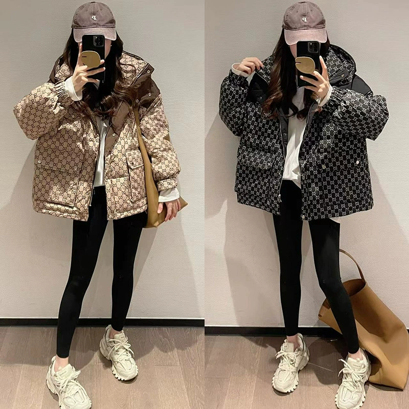 Fashionable short keep warm down jacket with down with hood