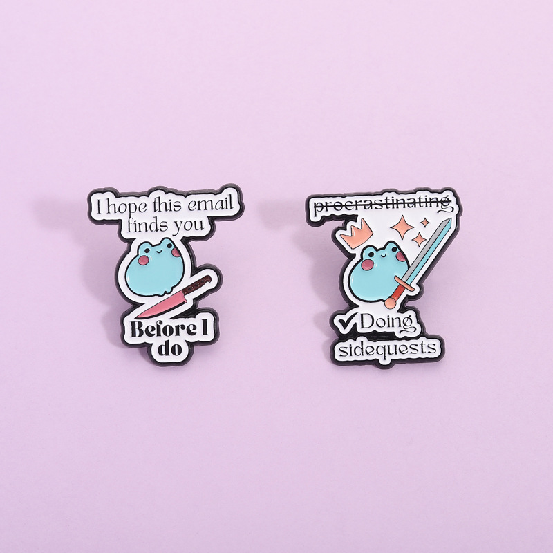 blue cartoon cute brooch