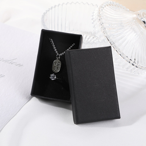 Kraft paper box wholesale necklace bracelet packaging box can be stamped jewelry packaging box multi-specification kraft paper jewelry box