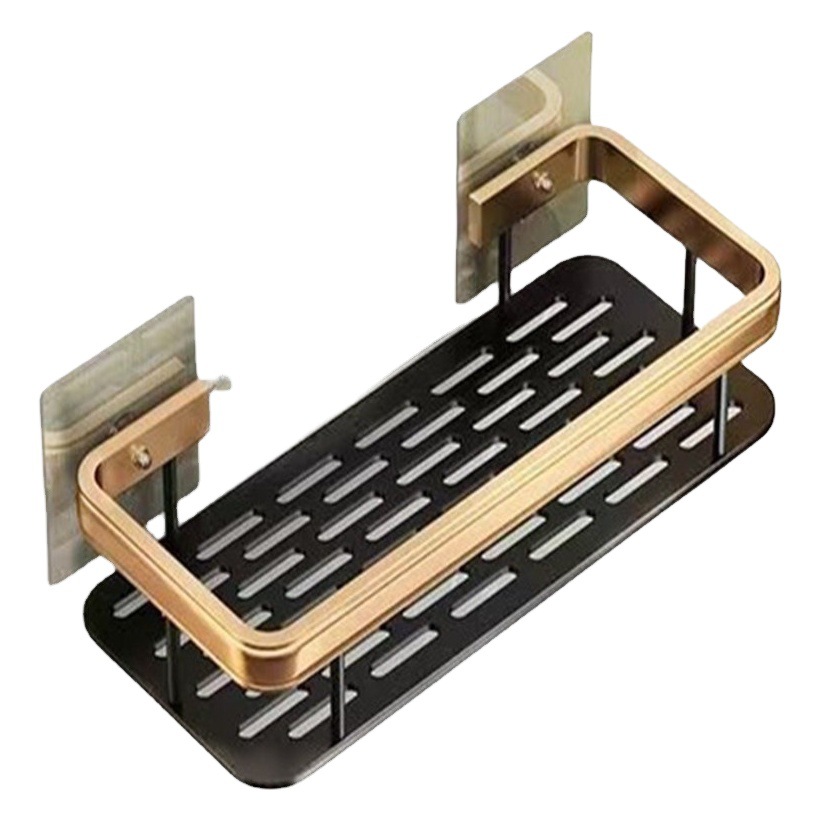 Baño sin perforaciones rack de almacenamiento baño inodoro artículos de tocador estante de almacenamiento montado en la pared