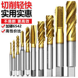 厂家直销镀钛螺旋先端丝锥m3-m20机用丝攻不锈钢专用丝锥攻牙神器