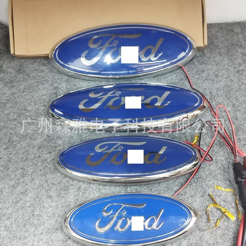Suitable for Ford F-150 Grille Emblem Tail Emblem Adventure Grille Crystal Emblem 9inch Car Emblem Light