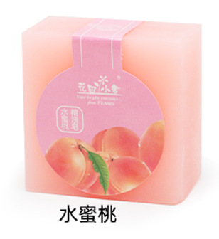 복숭아 에센셜 오일 비누(컬러 라벨 포함)