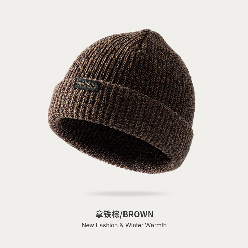 Sombrero de punto simple de moda para hombres y mujeres otoño e invierno 45% lana cálido sombrero frío a prueba de viento protección del oído sombrero de lana anti-Pilling