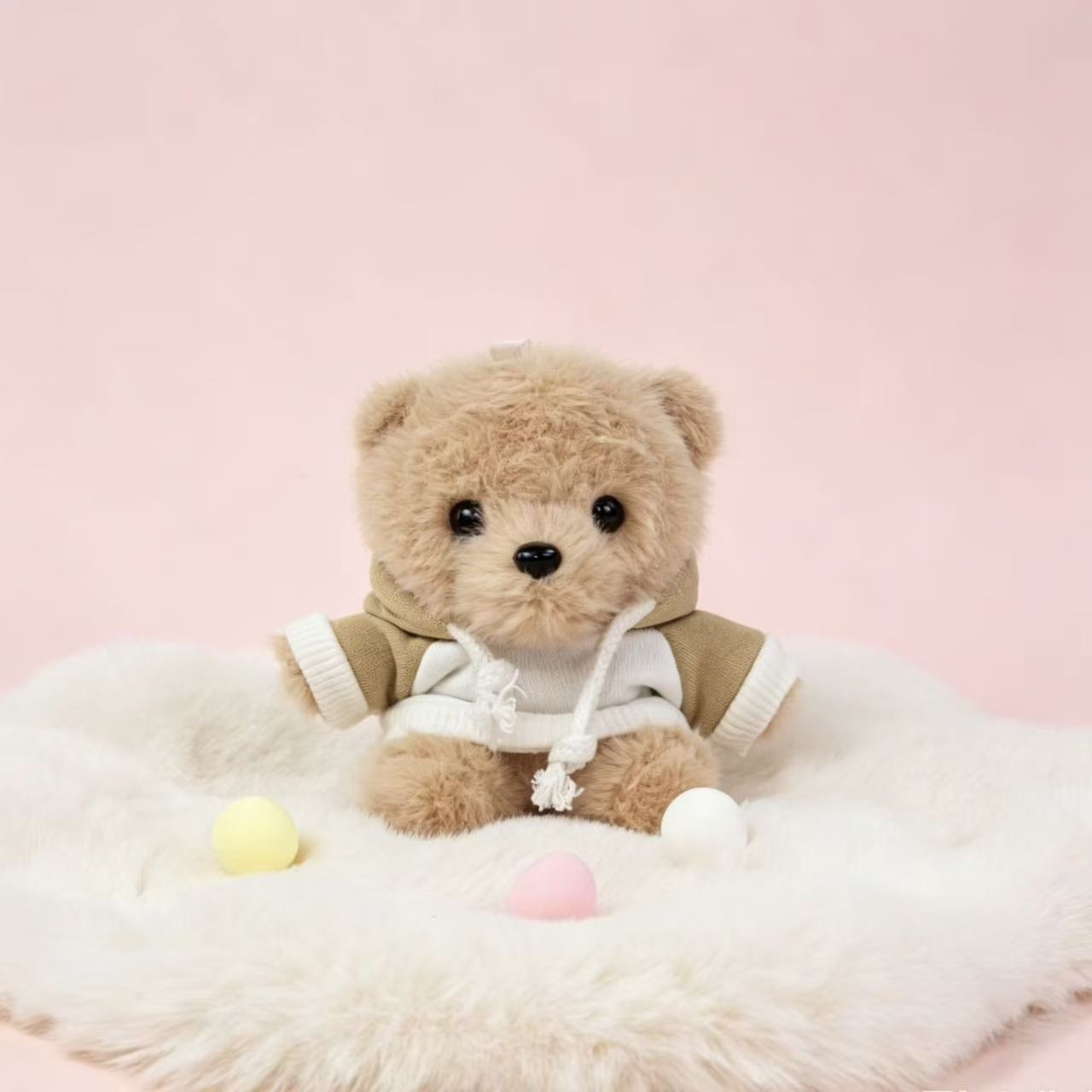 Vestido osos llaveros muñecas de peluche camisetas pantalones mochila colgante pequeño regalo colgante muñeca de peluche