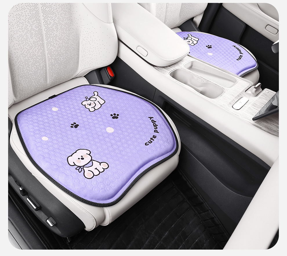 Factory direct summer cartoon honeycomb gel car seat cushion ice silk fart cushion office seat cushion silicone cold cushion