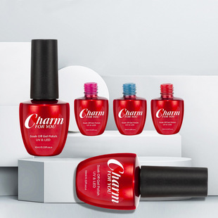 New Red Cherry Nail Polish Glue Net Red Phototherapy Glue Frosted Sequins Reinforced Wash-free Seal Layer Nail Polish Base Glue