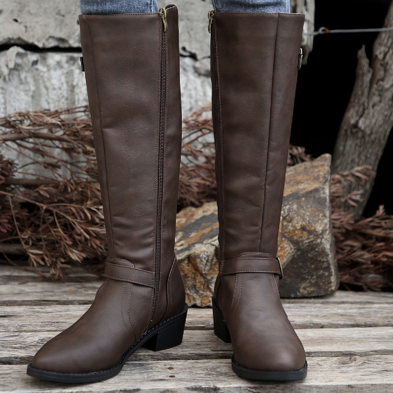 Suure külje tõmblukuga turske kontsaga vöö pandlaga põlvini saapad_voghion.com