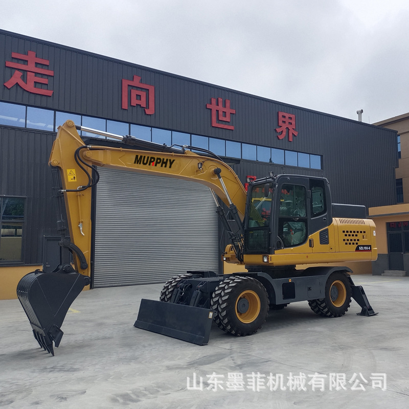 【玉柴发动机】150轮式挖掘机 14吨胶轮挖掘机 抓棉花抓树机