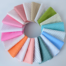 160厘米宽40支纯棉布料宝宝床单布斜纹棉布手工DIY彩色水玉圆点