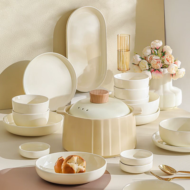 Cream set for home use, high quality ceramic tableware, 2023