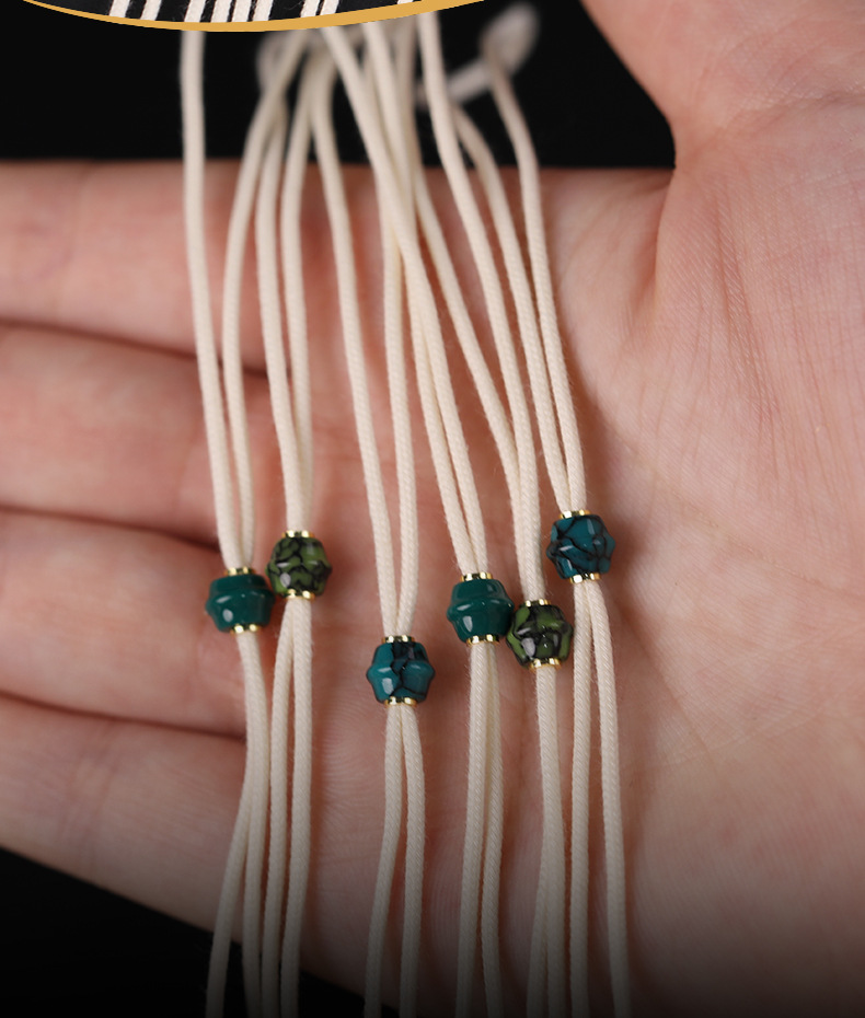 Imitation Turquoise Cord Stringing Wire Can Be Used for Thick Cords and Large Holes, Accessories for Bracelets, Spacer Beads, Necklace End Positioning Beads, and Accessories