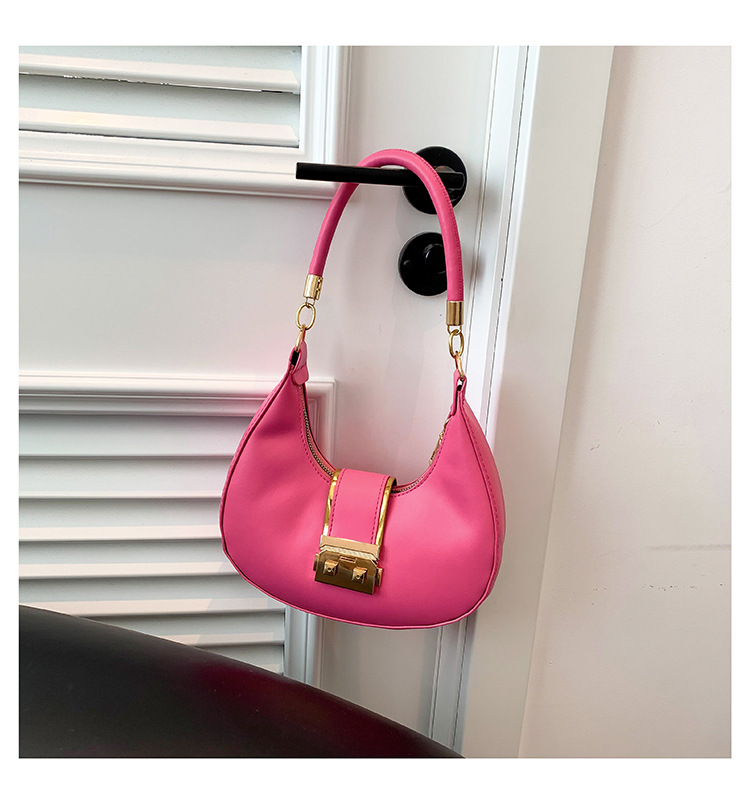 Retro Shoulder Bag For Women Crescent Armpit Bag Candy Colour_voghion.com