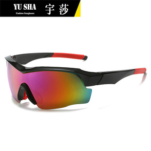 Yusha new men's sports sunglasses women's outdoor riding sunglasses 9189 European and American cross-border bicycle windshield