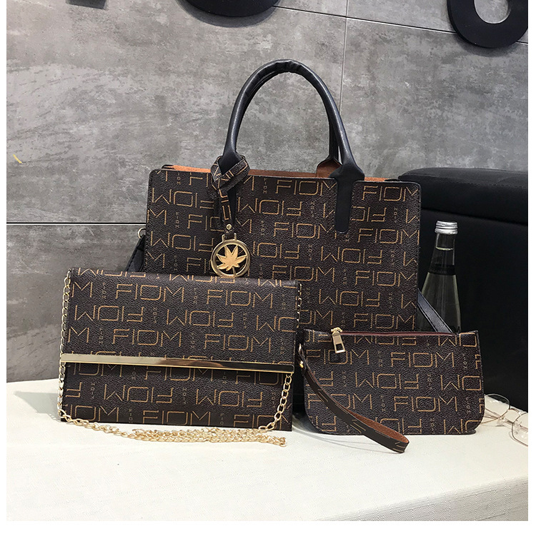 New European and American cross-border fashion women's bag three-piece set, mother-and-child bag, versatile, large-capacity crossbody single-shoulder bag undefined