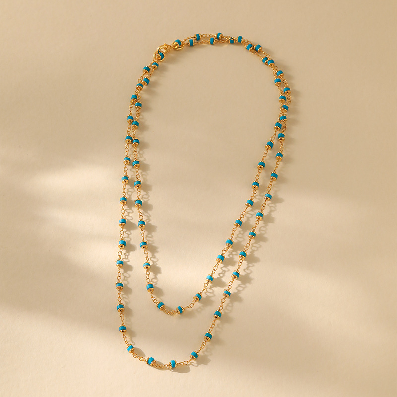 Collar de capas minimalista para mujer estilo lujo discreto_voghion.com