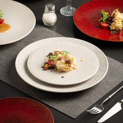 高級感洋食皿平皿レストランステーキ皿家庭用特色料理皿レストランホテルデザート皿サラダ皿