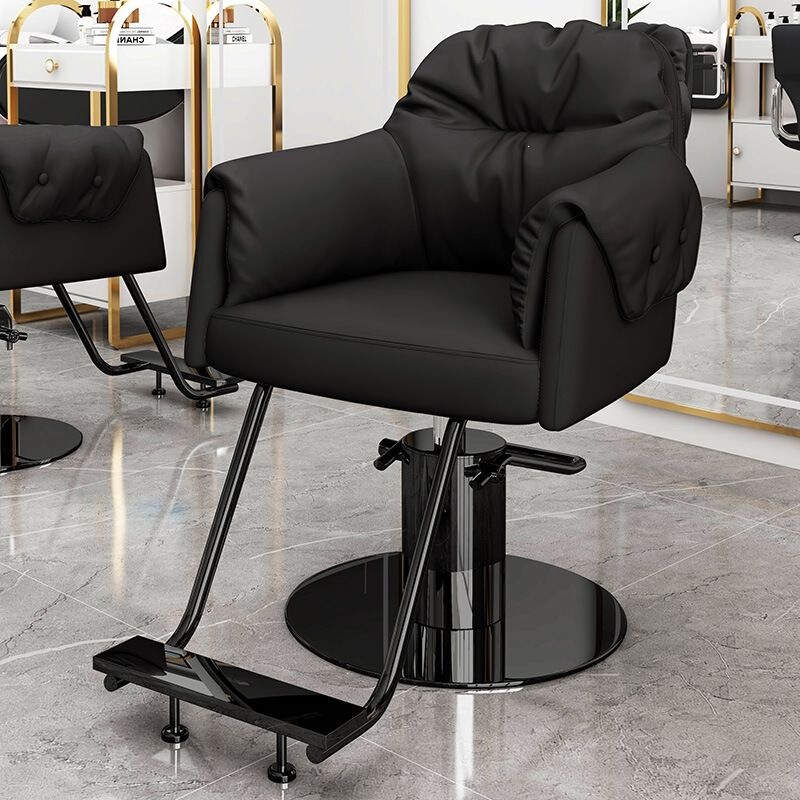 High-End Rotating Hairdressing Chair for Barber Shops and Salons, Adjustable Height Barber Chair, Hair Salon Dyeing and Perming Chair