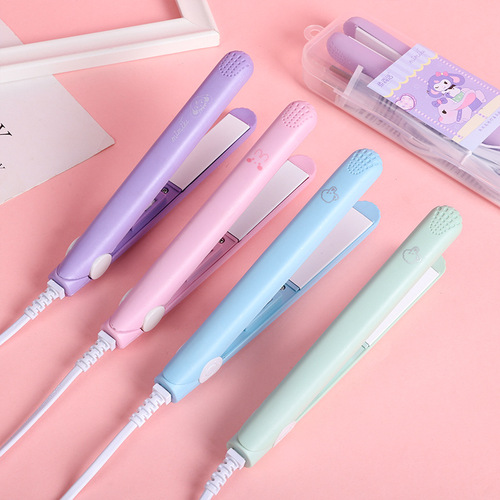 Mini small power splint ironing board bangs fluffy mini straightening board female small cartoon hair straightener board clip