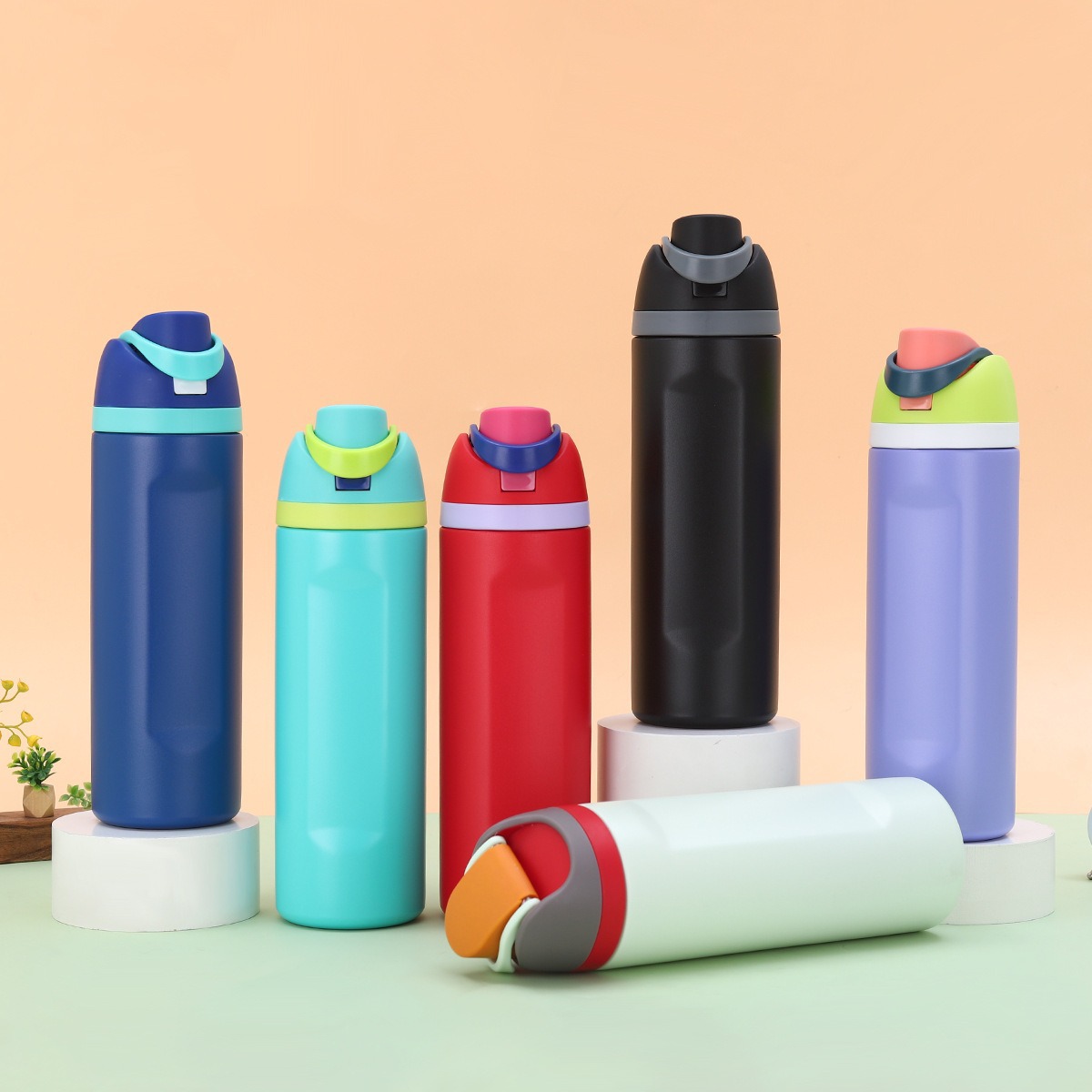 Owala-Style Fruit Large-Capacity Creative Dual-Drink Straw Cup, Portable Sports Bottle For Top Quality Outdoor Cycling, Insulated_voghion.com