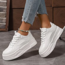 N 75657 Thick Sole White Shoes for Women ���С��Ь �羳��