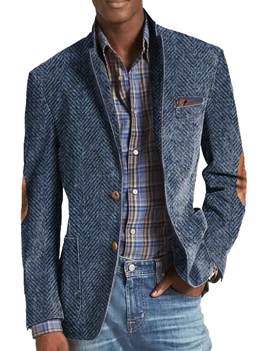 Nuevo comercio exterior transfronterizo primavera y otoño impresión digital reticular hombre traje casual traje casual chaqueta