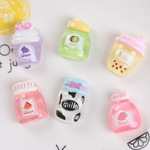 冰透果酱奶茶瓶卡通手工diy奶油胶树脂小配件洞洞鞋扣饰品材料
