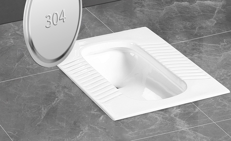 Toilet odor prevention and clogging device 304 stainless steel squat toilet odor prevention and clogging wonder, toilet bowl, bathroom squat toilet cover Application Scenario