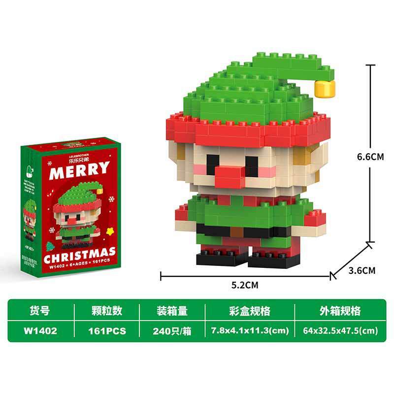 国境を越えた人気は積み木の小さな粒子と一緒に雪だるまを作ったクリスマスヘラジカのクリスマスプレゼント子供のおもちゃ卸売り|undefined