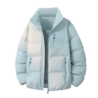 可印LOGO棉服男女同款冬季宽松棉袄户外立领面包服加厚情侣款棉衣