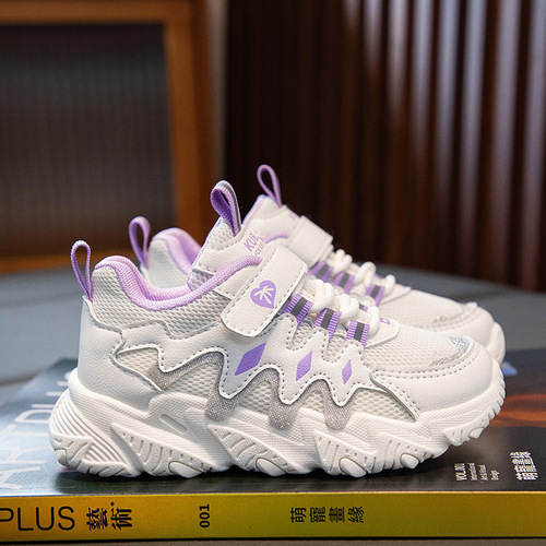 New style sports shoes for boys and girls  spring and autumn comfortable and breathable running shoes for middle and large children, casual shoes, student shoes