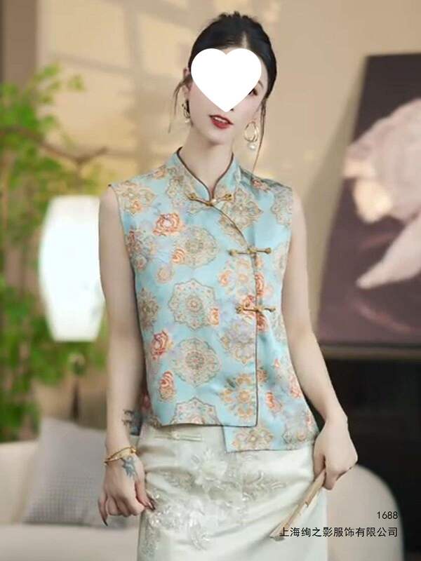 National Style New Chinese Retro Sleeveless Vest for Women 2026 Summer New Style Elegant Loose Vest Top Women's Clothing National Style New Chinese Retro Sleeveless Vest for Women 2026 Summer New Style Elegant Loose Vest Top Women's Clothing