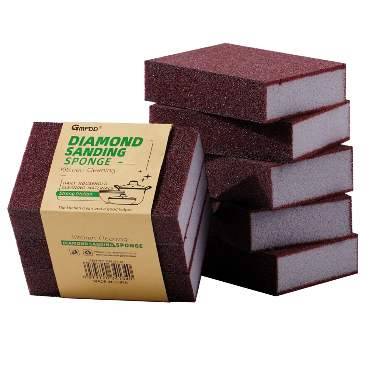 Esponja de esmeril, limpieza mágica, limpieza de la cocina, limpieza de las tareas del hogar, bloque de esponja de limpieza, bloque de molienda industrial, cepillo de óxido, artefacto