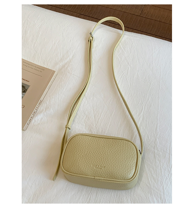 Fashionable and casual small square bag for women, 2025 summer new style personalized crossbody bag, versatile solid color lychee pattern single-shoulder bag undefined