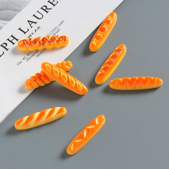 ミニチュア模擬食品プレイバゲットパン樹脂アクセサリー手作り diy クリーム接着剤ヘアピン携帯電話ケース装飾品