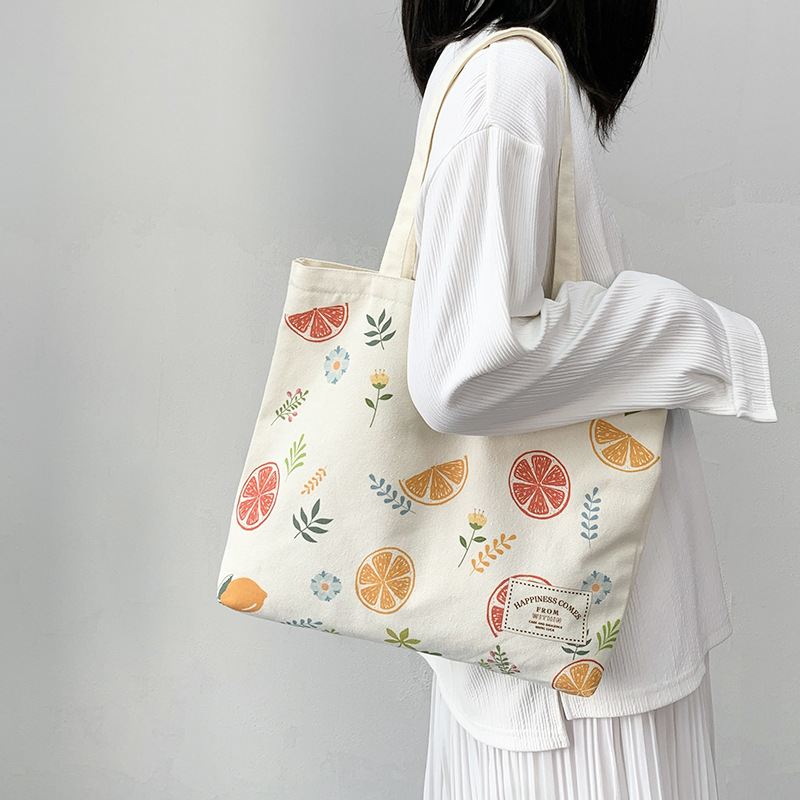 Bolso de lona de frutas de arte fresco de verano bolso de tela portátil de mariposa de estilo chino dulce de hombro femenino suministro transfronterizo image 7
