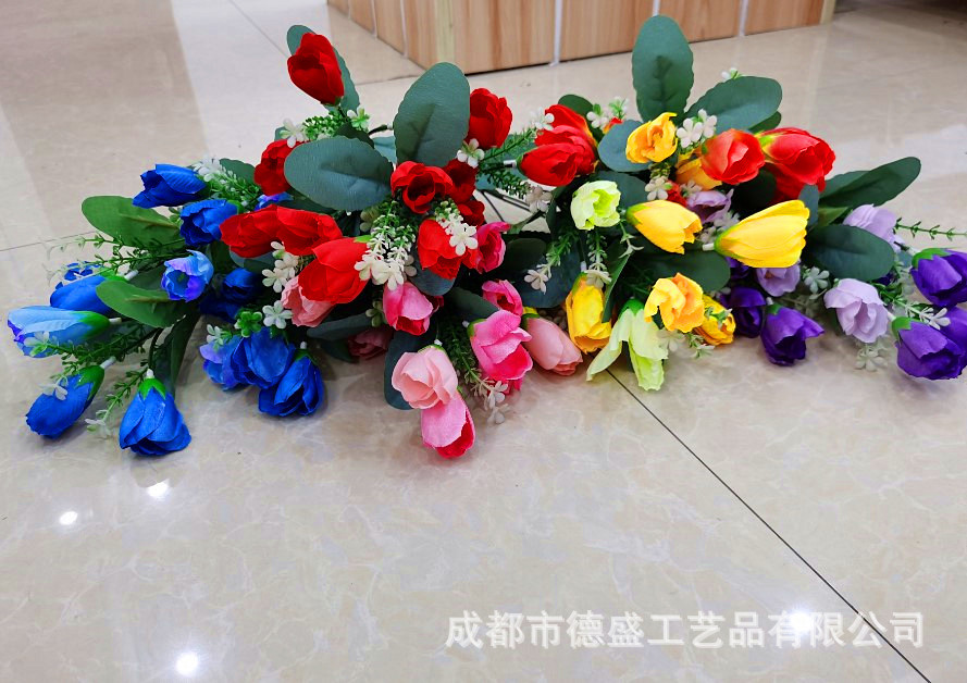 Chengdu Desheng fábrica al por mayor de múltiples cabezas Magnolia flor artificial hogar sala de estar decoración de la boda decoración suave arreglo floral de flores