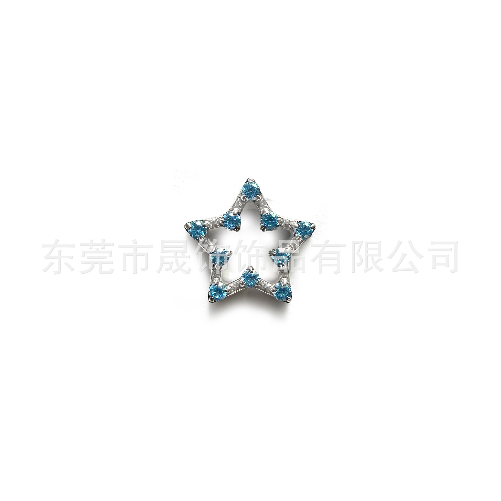 F136 Titanium Alloy Openwork 五角 Star Ear Stud Studded 5A Cubic Zirconia Helix Cartilage Stud G23 Titanium Internal Thread Piercing Jewelry