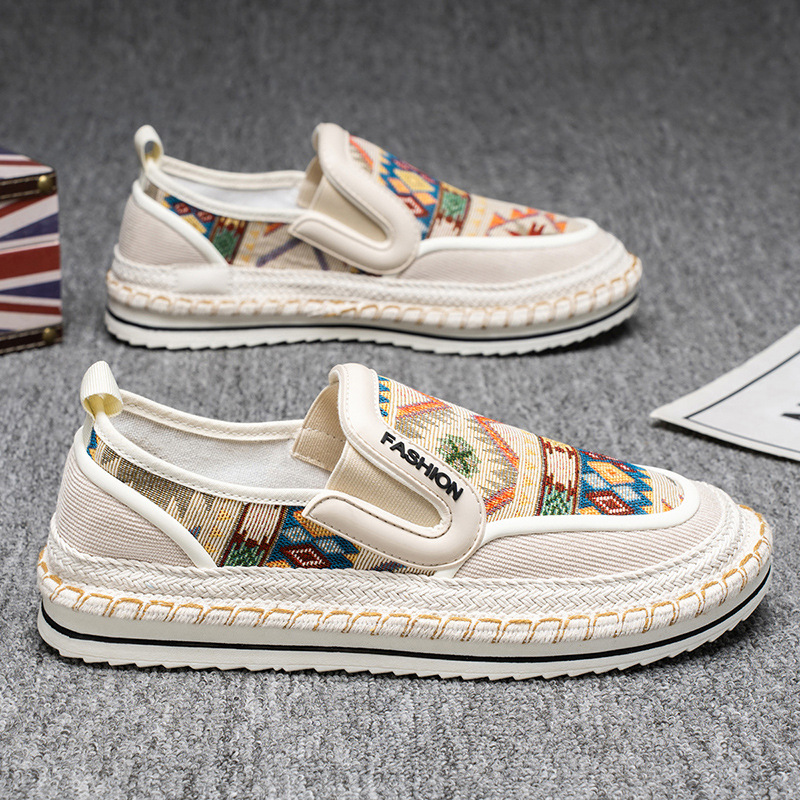 Men's Shoes 2025 Summer New Men's Breathable Lazy Slip-Ons, Lightweight, Casual, Comfortable and Wear-Resistant Old Beijing Cloth Shoes