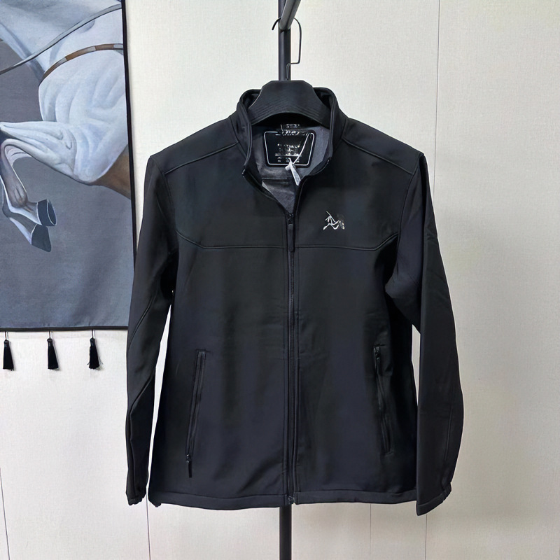 Bird's Nest High-Quality Softshell Stand-Collar Windbreaker with Embroidery, Fleece Lining, Sun Protection, Windproof, Business Jacket, Couple's Outdoor Jacket Bird's Nest High-Quality Softshell Stand-Collar Windbreaker with Embroidery, Fleece Lining, Sun Protection, Windproof, Business Jacket, Couple's Outdoor Jacket