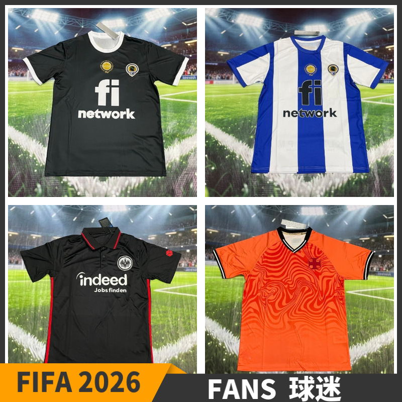 Free Shipping and Dropshipping 2627 Unpopular Fan Version Thai Football Jersey Training Uniform Goalkeeper Uniform Men's Cross-Border Printed Number Malaga