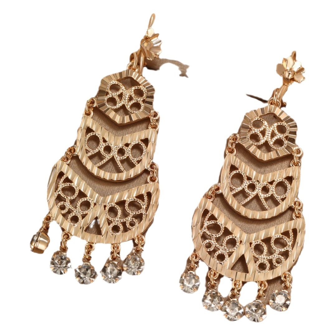 Xuping joyería vintage árabe borla metal pendientes de aleación chapado en oro mujeres boda fiesta temperamento pendientes para mujeres