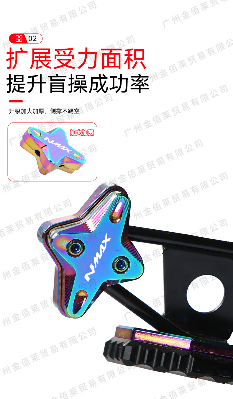 Suitable for Yamaha Nmax155 Modified Aluminum Alloy Side Footrests and Side Supports to Increase the Size of the Seat Nvx155 Southeast Asia