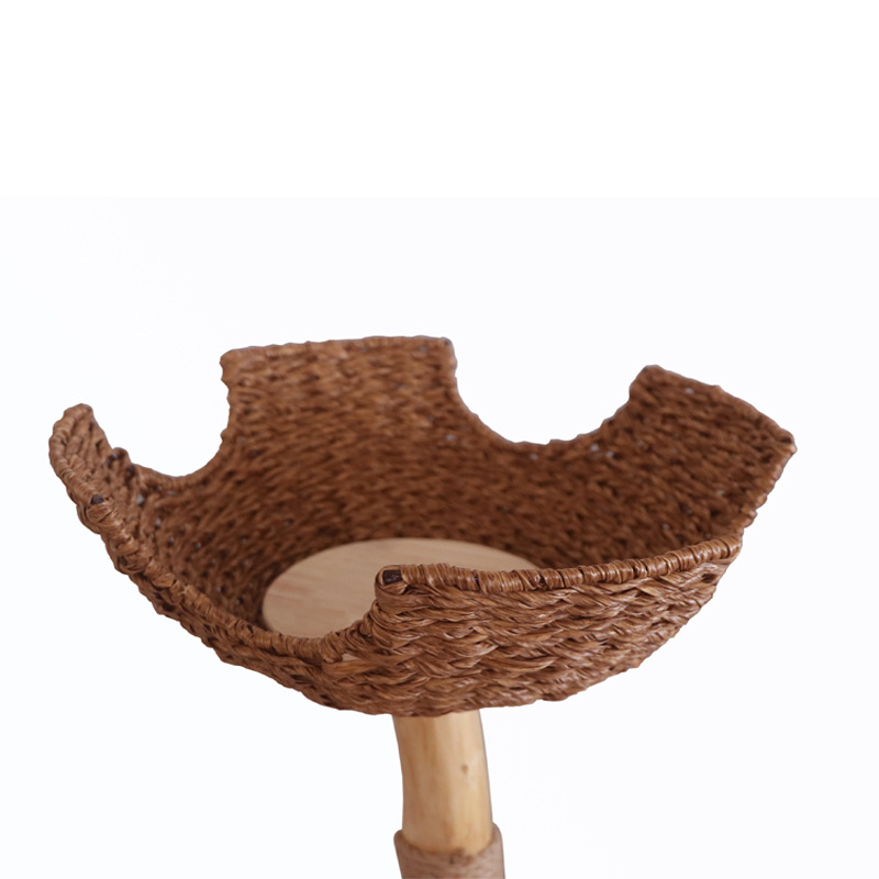 Madera maciza de doble capa gato estante espacio cápsula grande mascotas suministros gato cero tablero gato nido gato árbol escalada rack